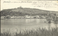 NÖ: Gruß aus Marbach an der Donau mit Maria Taferl 1910 mit MMB Flöserschiff