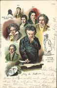 Deutschland: Gruss aus Bonn 1898 Litho Ludwig van Beethoven herrliche Motive !