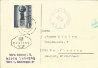 FDC: Nr: 0990 1.7.1952 JUSY Camp Wien ( Pfadfinder ) Echt gelaufen mit Zensur