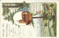 NÖ: Gruß aus Baden Litho 1900 Albrechts Höhe, Hoher Lindkogel, Section Baden