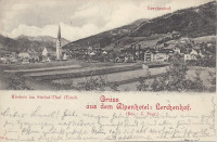 Tirol: Gruß aus Mieders im Stubai Thal ( Alpenhotel Lerchenhof ) 1898