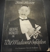 1061: Wie Madame befehlen ( H´Abbadie D´Arrast ) Adolphe Menjou, Kathryn Carver, Charles Lane, Lawrence Grant, Andre Cheron, Nicholas Soussanin, 