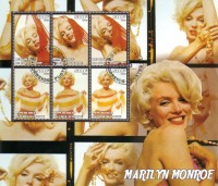 Cote d´ivoire 2003:  Marilyn Monroe  Riesen Block  gestempelt,