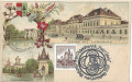 NÖ: Gruß aus Laxenburg Litho ca. 1898 Marianeninsel Schloss usw + Stempel 1967